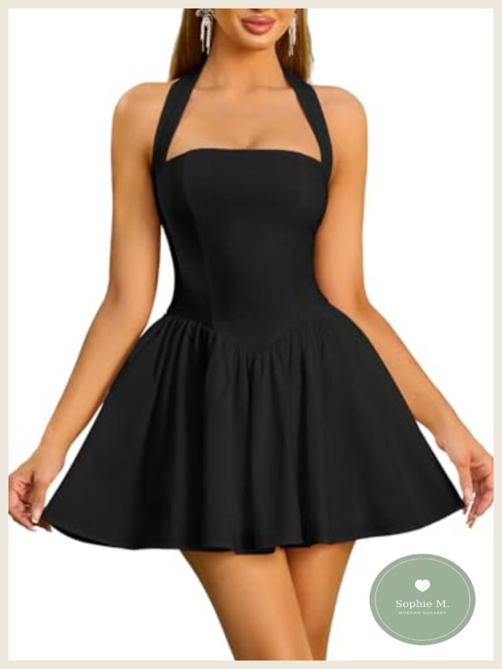 Halter Mini Corset Dress A-Line Sleeveless Balletcore Party